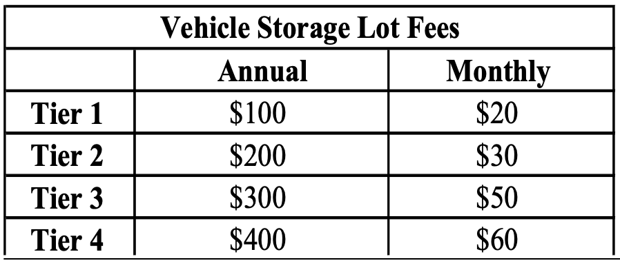 Vehicle Storage Lot